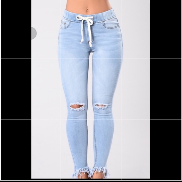 Fashion Nova Denim - Fashion Nova | Light Blue Denim Jogger Jeans 👖
